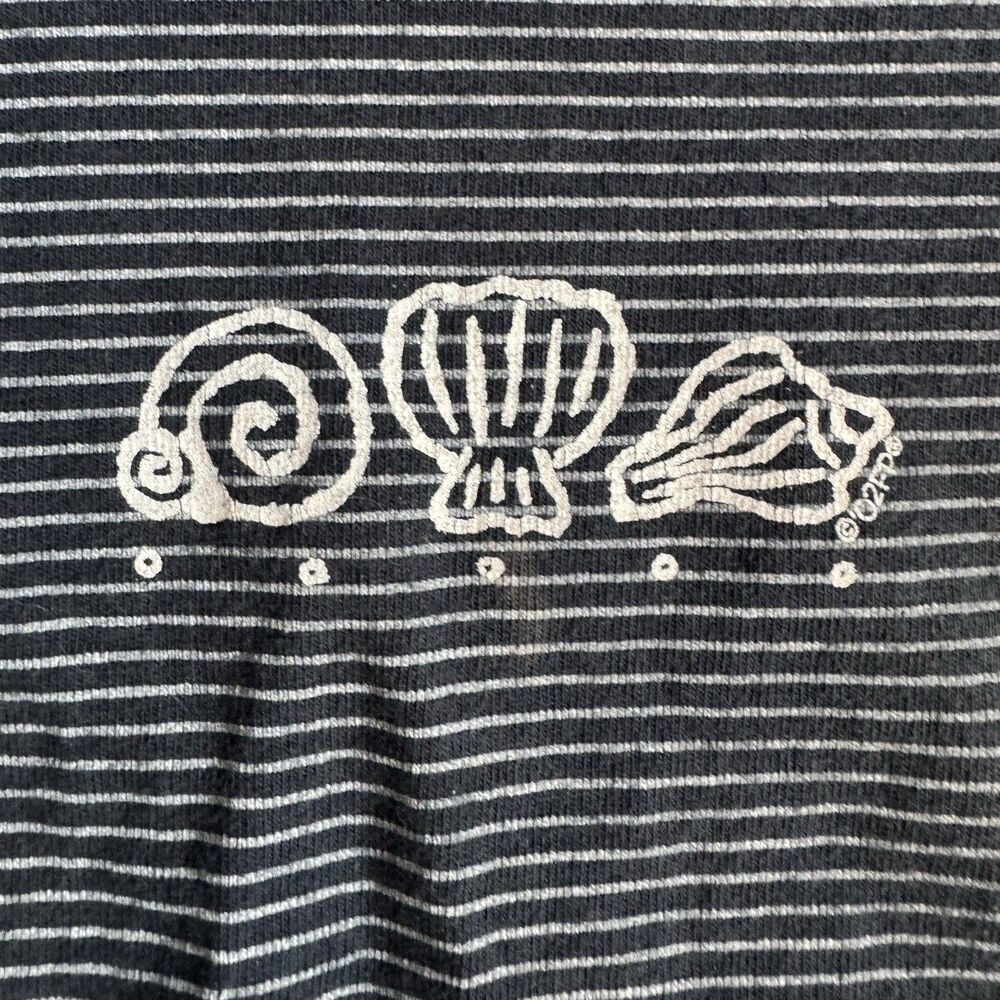 Vintage 2002 Fresh Produce Beach Navy Striped Short Sleeve Cotton Dress M Y2K - Picture 9 of 14